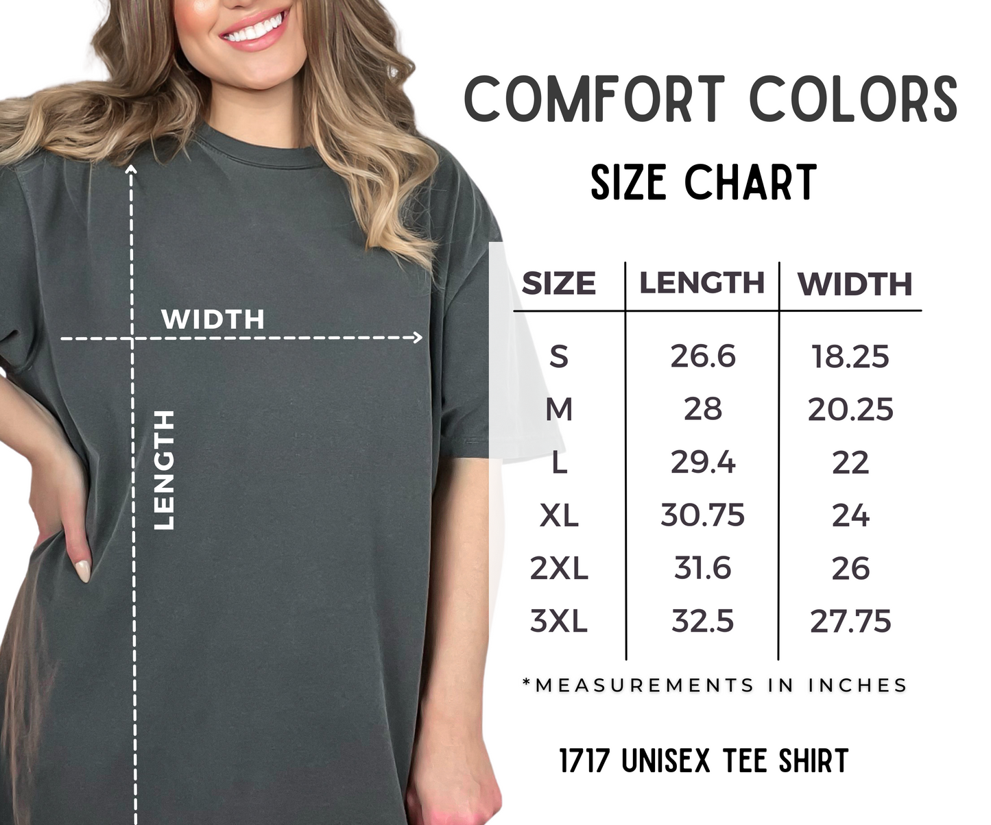 a women's size chart for a t - shirt