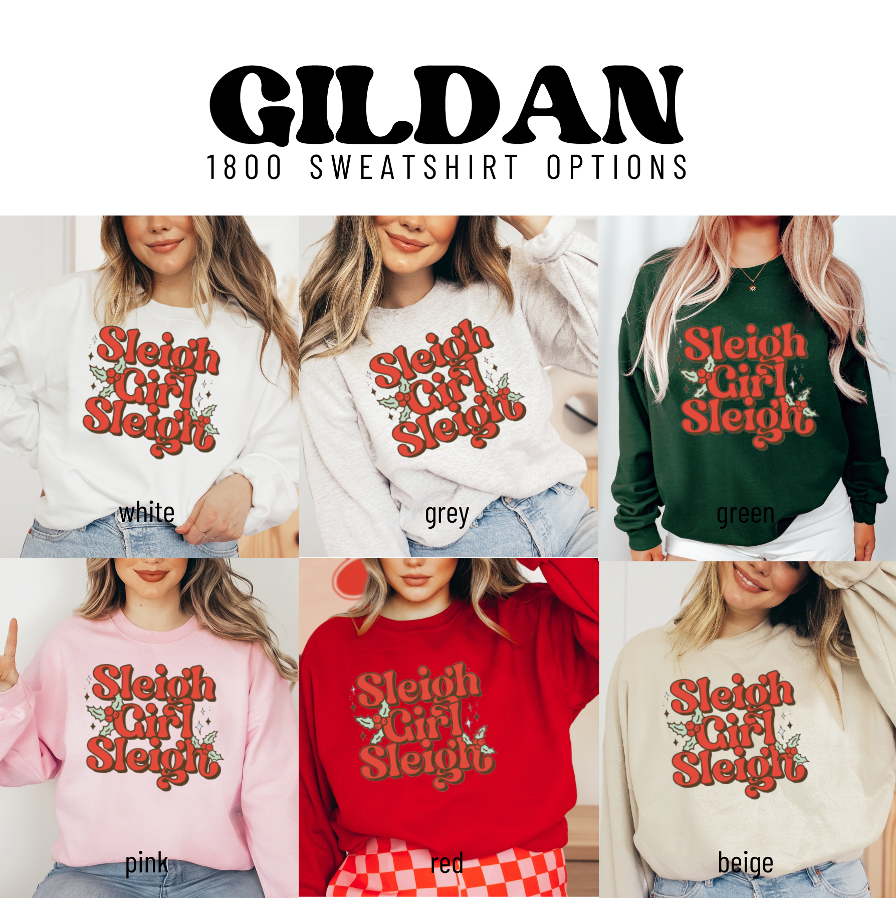 a group of women wearing sweatshirts with slogans on them