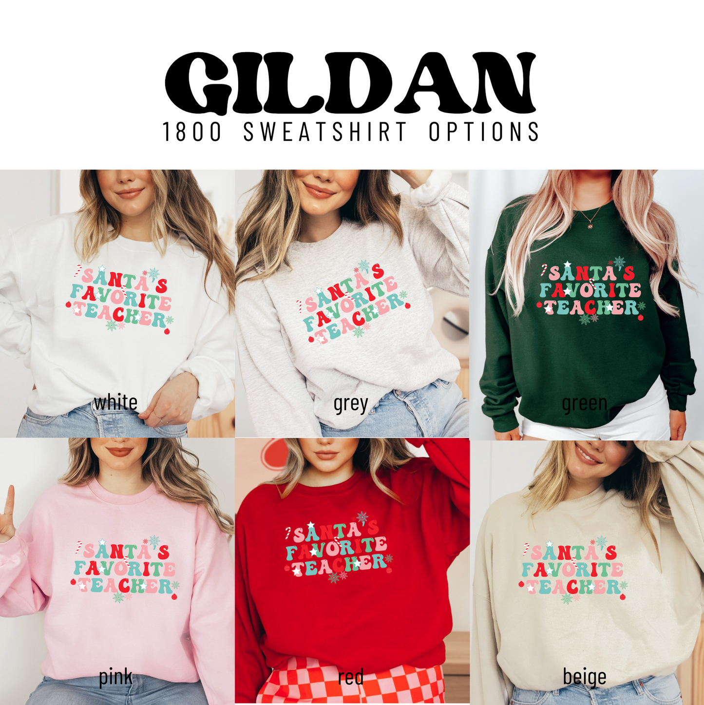 a group of women wearing sweaters with slogans on them