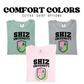 three shirts with the words comfort colors on them