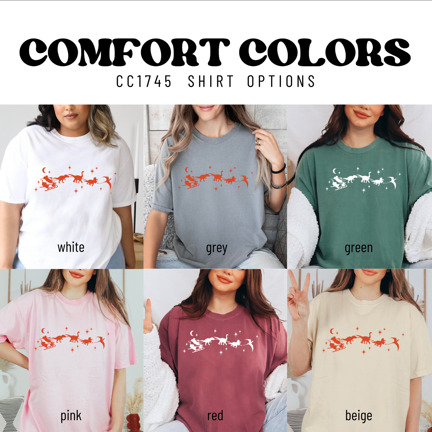 a group of women wearing t - shirts that say comfort colors