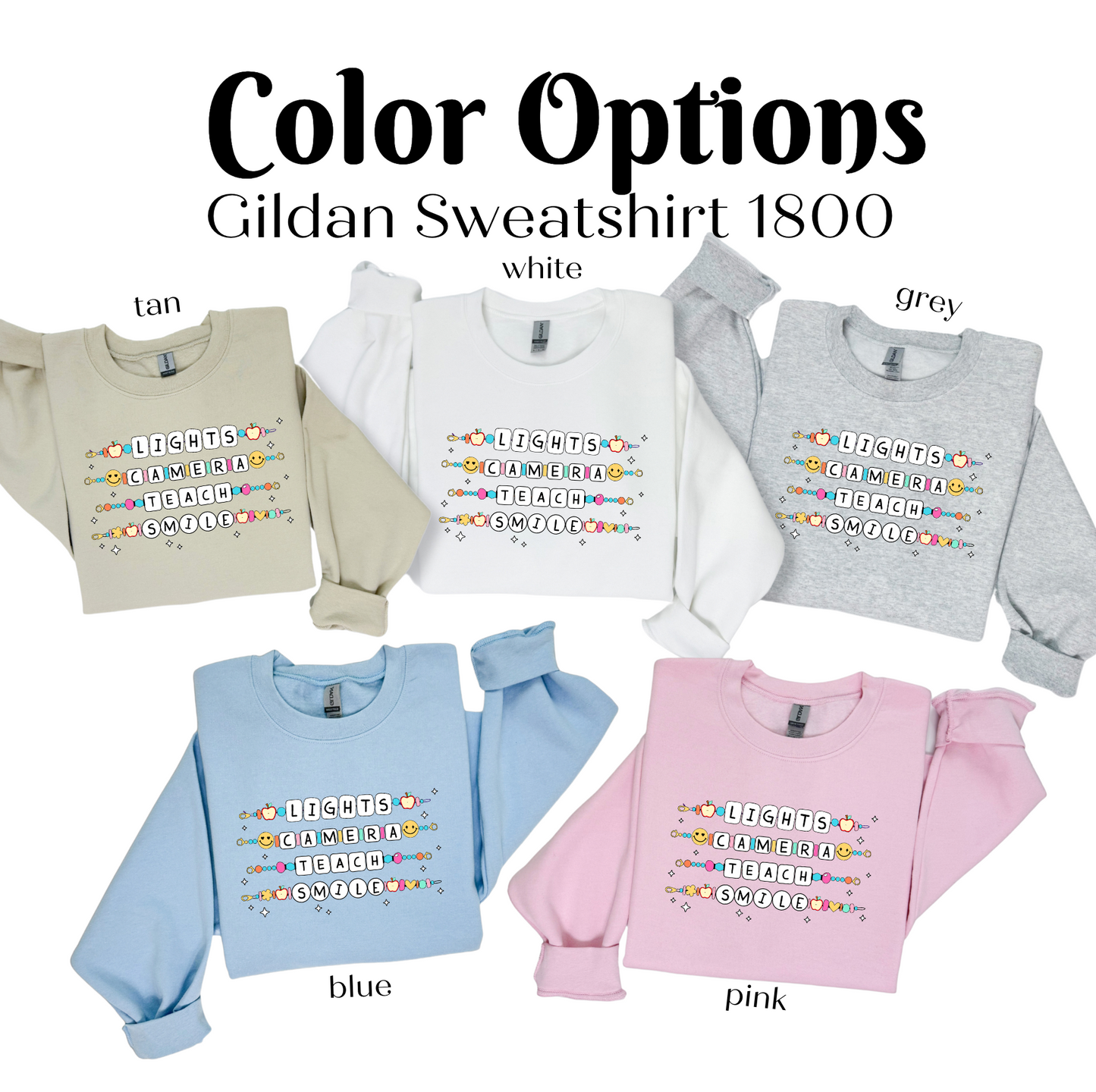 a group of children's shirts with the words color options on them