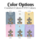 four different colors of t - shirts with a cross on the front