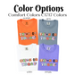 three different colors of t - shirts with the words, color options, and the