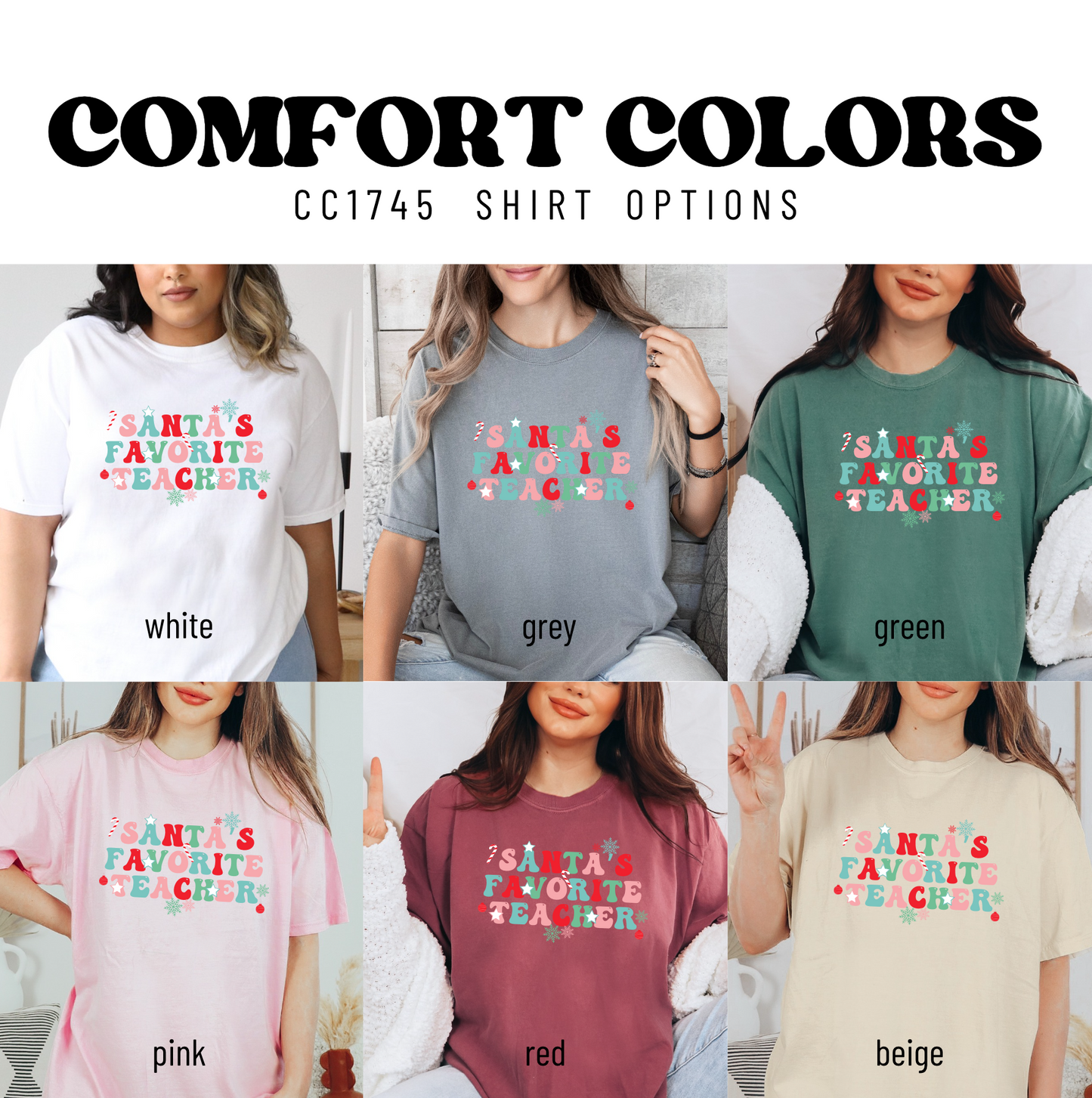 a group of women wearing matching shirts with the words comfort colors