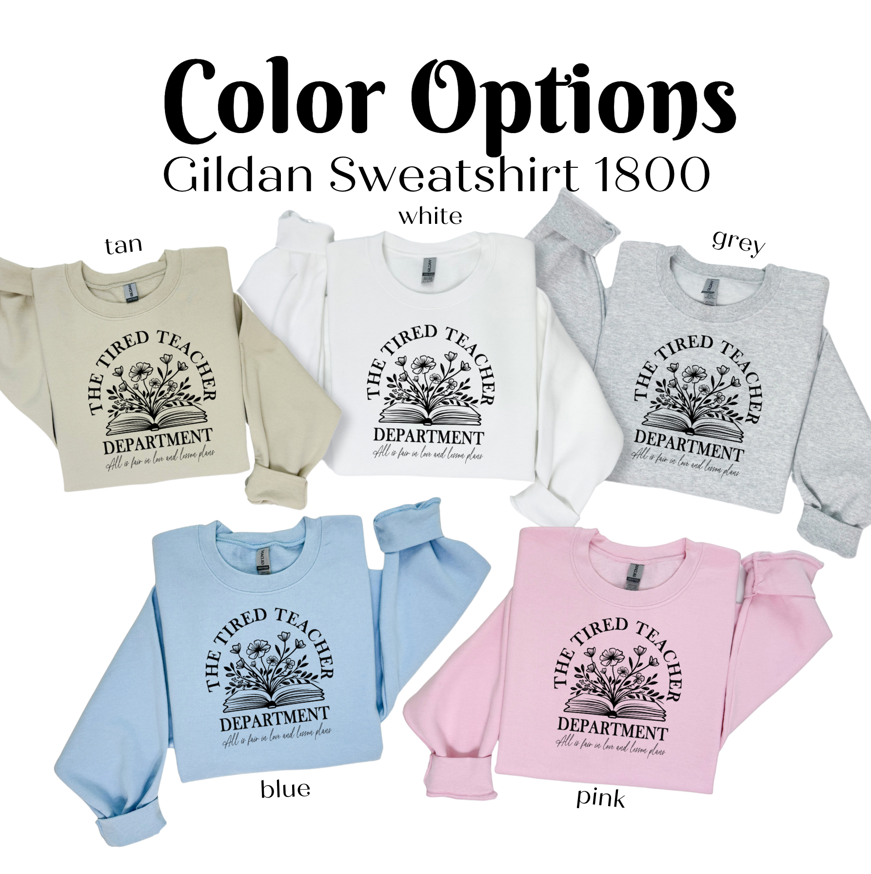 a group of children's shirts with the words color options