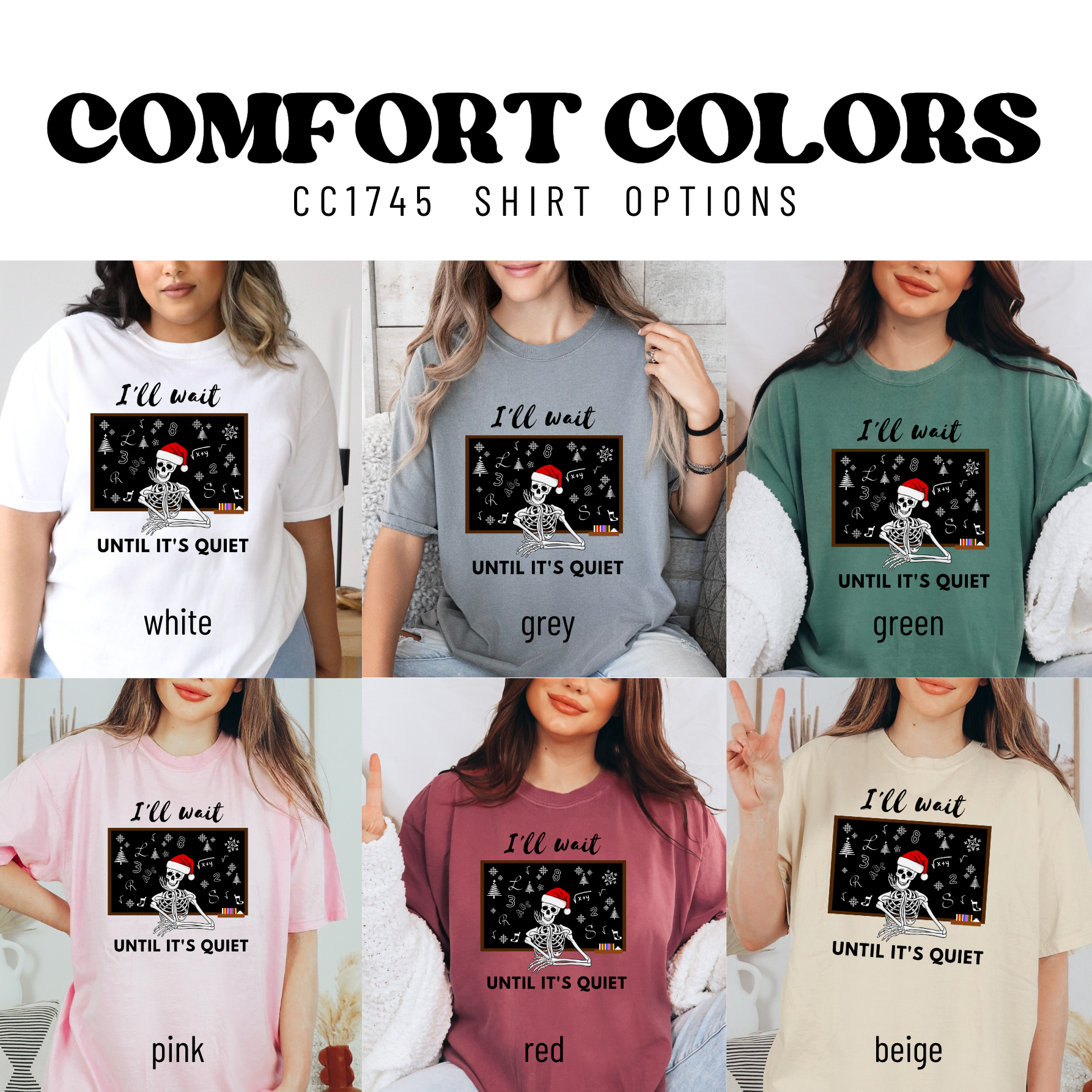 a group of women wearing t - shirts that say comfort colors